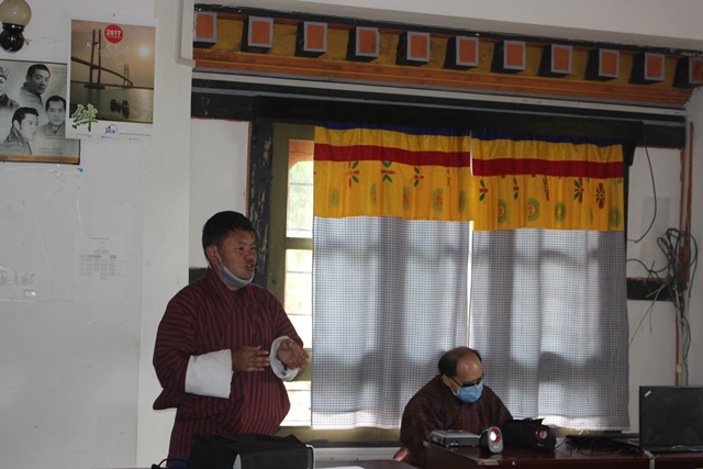 photo: principal sharing his views.